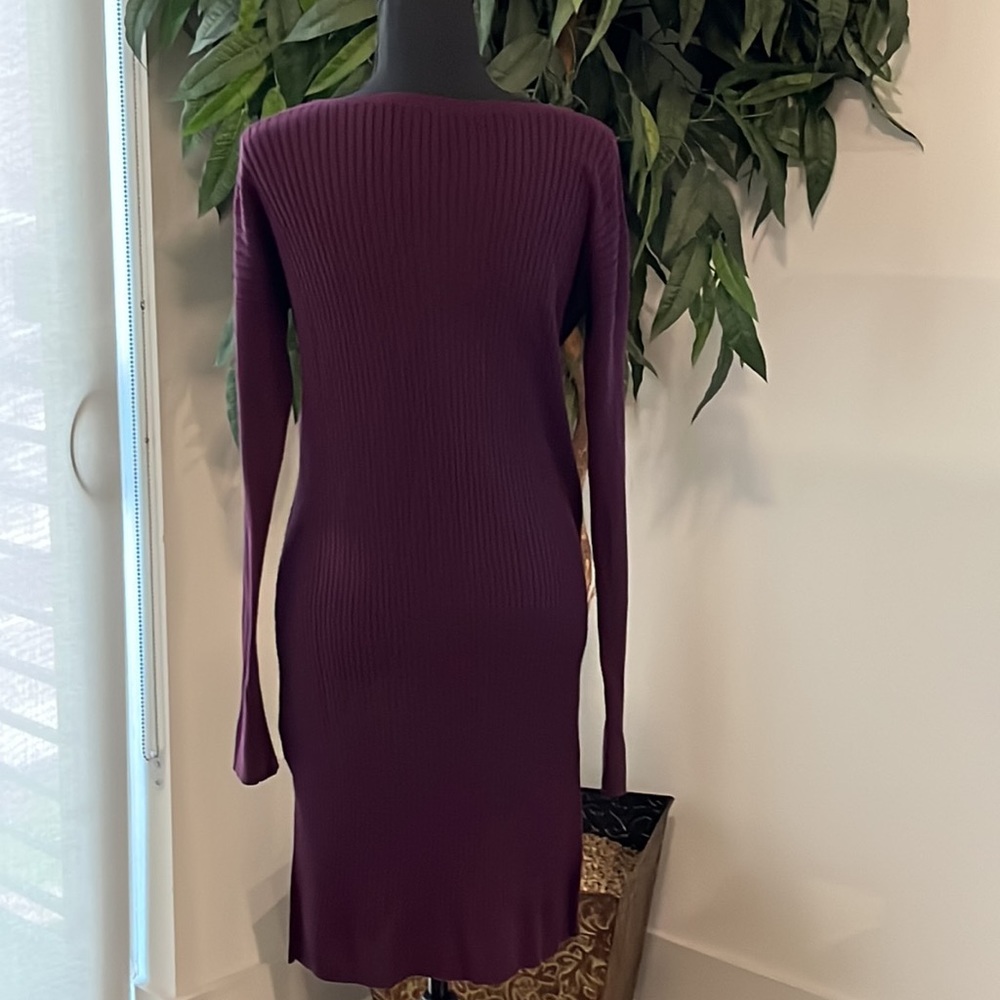 Express Ribbed Asymmetric Sweater - Picture 3 of 4